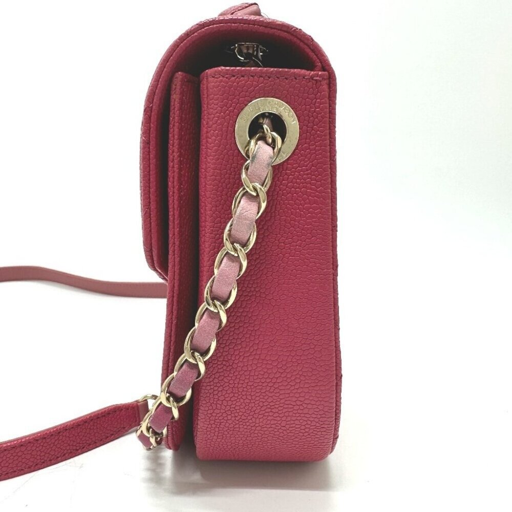 CHANEL CC Mark CC coil Bag 2WAY Chain Shoulder Bag Caviar Leather Pink - Picture 5 of 14